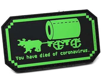 Écusson en PVC pour chariot de papier toilette Oregon Trail | Écusson drôle pour le moral