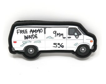 Free Ammo Van PVC Rubber Funny Tactical Hook and Loop Patch