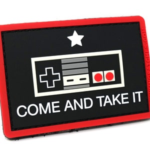 Come and Take It Retro Gaming Controller PVC Tactical Patch | Funny Hook and Loop Patch
