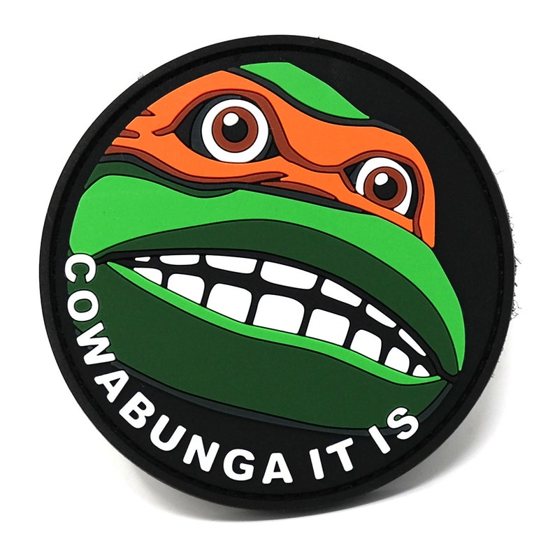 Cowabunga It is PVC Morale Patch Funny Tactical Patch Etsy