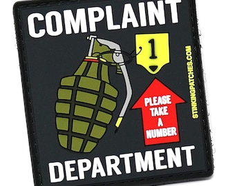 Pull Pin for Service | Complaint Department | PVC Tactical Patch | Funny Morale Patch