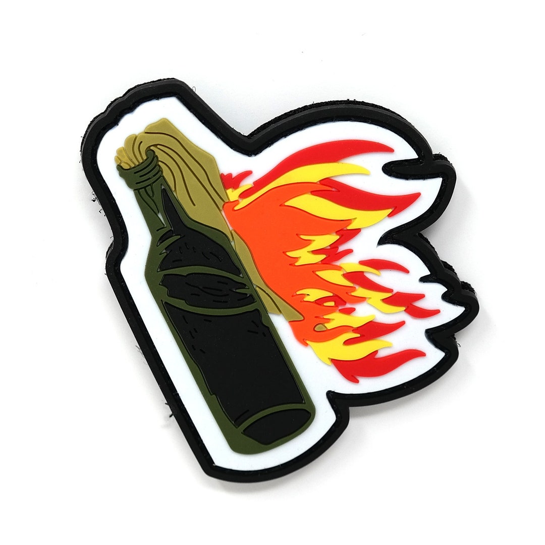 Molotov Cocktail PVC Patch | Funny Tactical Hook and Loop Patch - Etsy