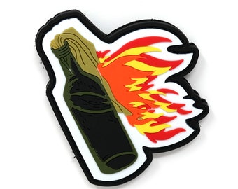 Molotov Cocktail PVC Patch | Funny Tactical Hook and Loop Patch