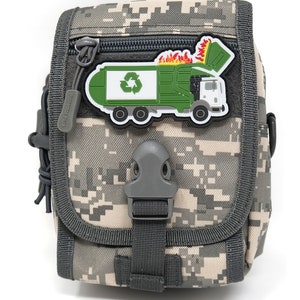 Garbage Truck Dumpster Fire Morale Patch | Recycle | PVC Rubber Tactical Patch | Funny Hook & Loop Patch image 3