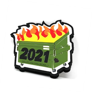 2021 Dumpster Fire Hook and Loop Patch | PVC Rubber Tactical Patch | Funny Tactical Patch