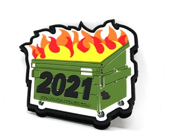 2021 Dumpster Fire PVC Patch | Funny Tactical Morale Patch