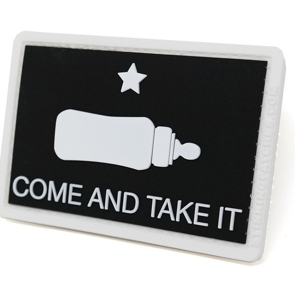 Come and Take It Baby Bottle Diaper Bag PVC Morale Patch | Funny Tactical Patch