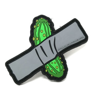 Duct Tape Pickle PVC Rubber Tactical Patch | Great for Tactical Lunch Bags | Funny Hook and Loop Patch