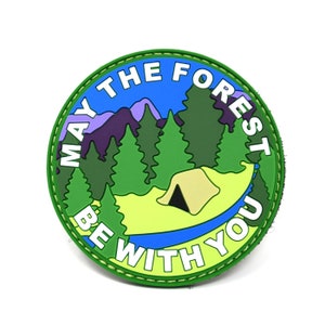May The Forest Be with You | Explore | Hiking Hook and Loop PVC Tactical Patch