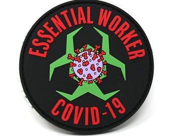 Essential Worker PVC Hook and Loop Patch | Tactical Patch