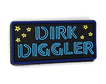 Dirk Diggler Neon Sign PVC Patch - Boogie Nights Inspired