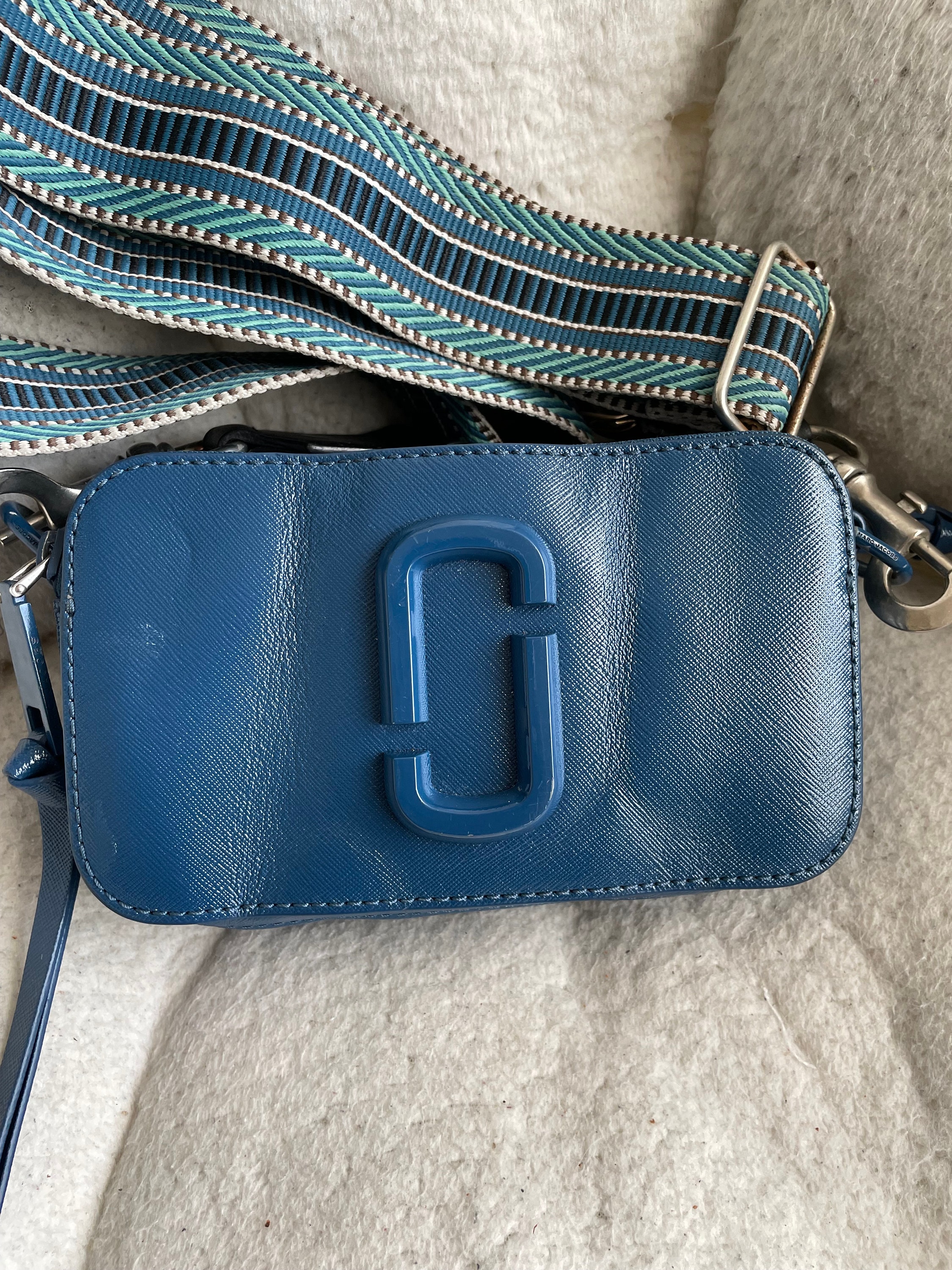 Marc Jacobs Navy The Logo Strap Snapshot Bag