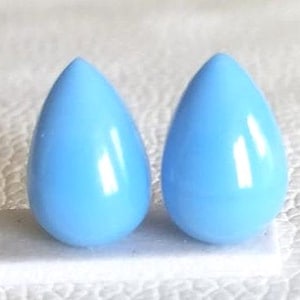 15X10mm  12X8mm and 10X7mm turquoise A Match pair Half top drilled Smooth Briolette Tear drop shape High Polished Superb Item