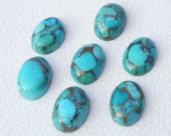 1 Pcs Sky copper turquoise,Oval shape, 6x4 mm to 20x15 mm Beautiful Rare Design,Top Handmade Polished For Jewelry Making, cabochon