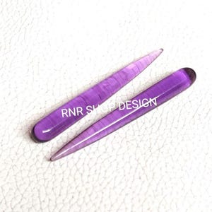 30X6mm A Beautiful Pair of Amethyst hydro Quartz SMOOTH drop  High Polished,Natural Gemstone,Handmade,Superb Item / free drilling available