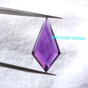 1 Beautiful Pair of purple  amethyst Quartz kite Shape,20X10mm,Faceted, High Polished, Natural Gemstone,  Handmade, Superb Item At low Price