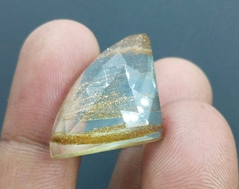 Golden sunstone Gemstone, sunstone faceted, AAA+ Quality sunstone fancy shape For Jewelry Making Loose Gemstone. 33X21X8mm