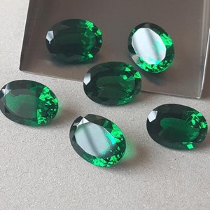 2 Match pairs Emerald Quartz Normal cut Feceted Oval shape, 10x8mm to 20x15mm High Polished,Natural Gemstone,Handmade,Superb Item