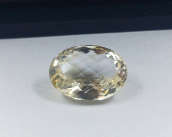 1 Pc Natural citrine topaz Faceted oval Shape  18X13X8mm size 12 cts Superb Item at Low Price