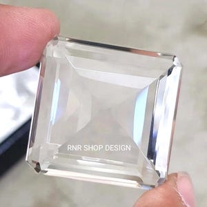Large Natural Himalayan clear crystal Gemstone Square shape,Beautiful Design,Handmade Polished For Jewelry Making,