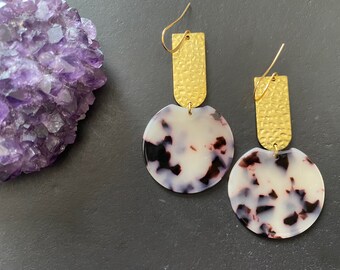 Modern Minimalist Romantic Stocking Stuffer Trend White Glitter Blue Grey Raindrop Polymer Clay Stud Pack Feminine Lightweight Earrings