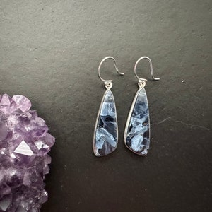 Pietersite earrings / 925 sterling silver / natural stone jewelry/ gifts for women