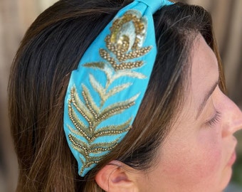 Handmade woven seed beaded vintage headband Handcrafted Seed Bead Headband: Mayan Tribal Hair Accessory  main image 3