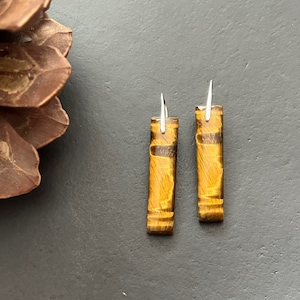 Tiger eye earrings, Jasper earrings, natural stone Earrings, statement earrings