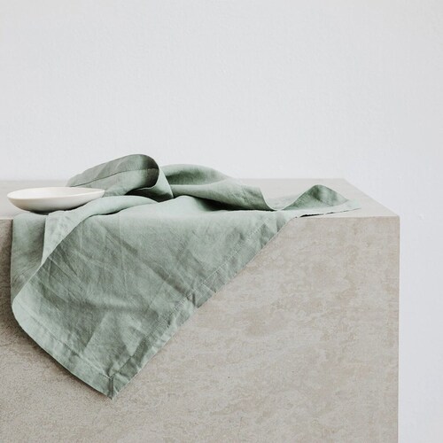 100 Pack Moss Green Napkins Cotton Napkins Set Washable Etsy