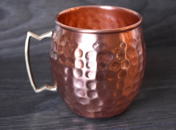4 Pcs 100% Pure Coper Hand Hammered Copper Moscow Mule Mugs /Cups Copper Mug 01