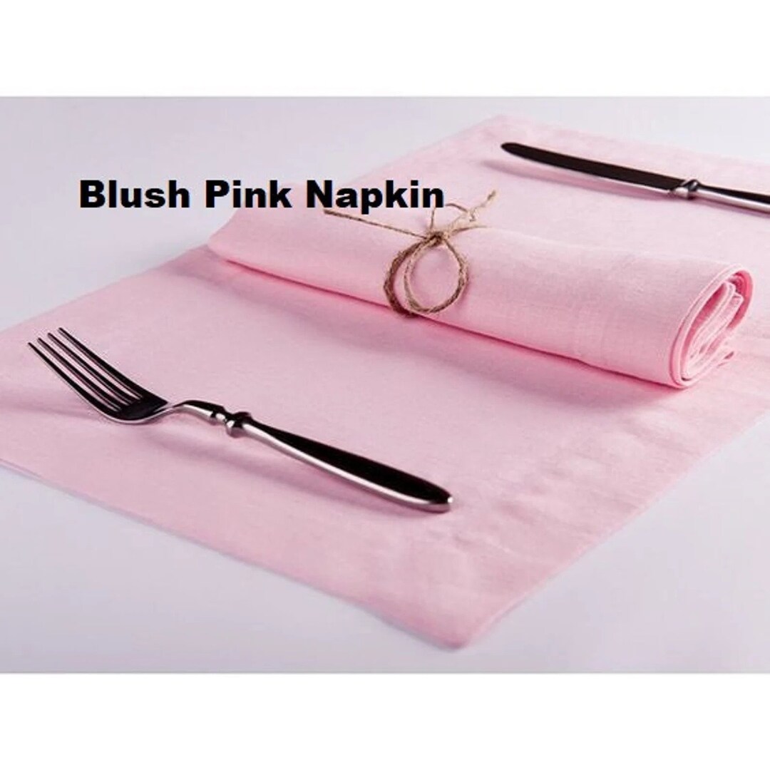 50 Pack Blush Pink Napkins for Wedding Cotton Napkins Set Etsy