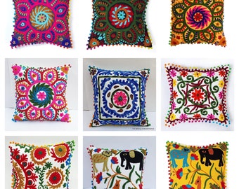 US Seller-set of 4 living accents cushions hispanic art Mexican cushion covers
