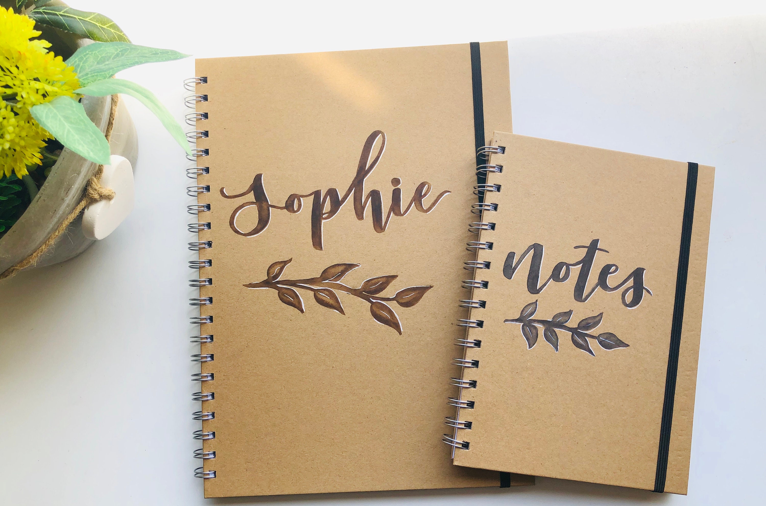 A5 Calligraphy Notebooks Personalised Etsy