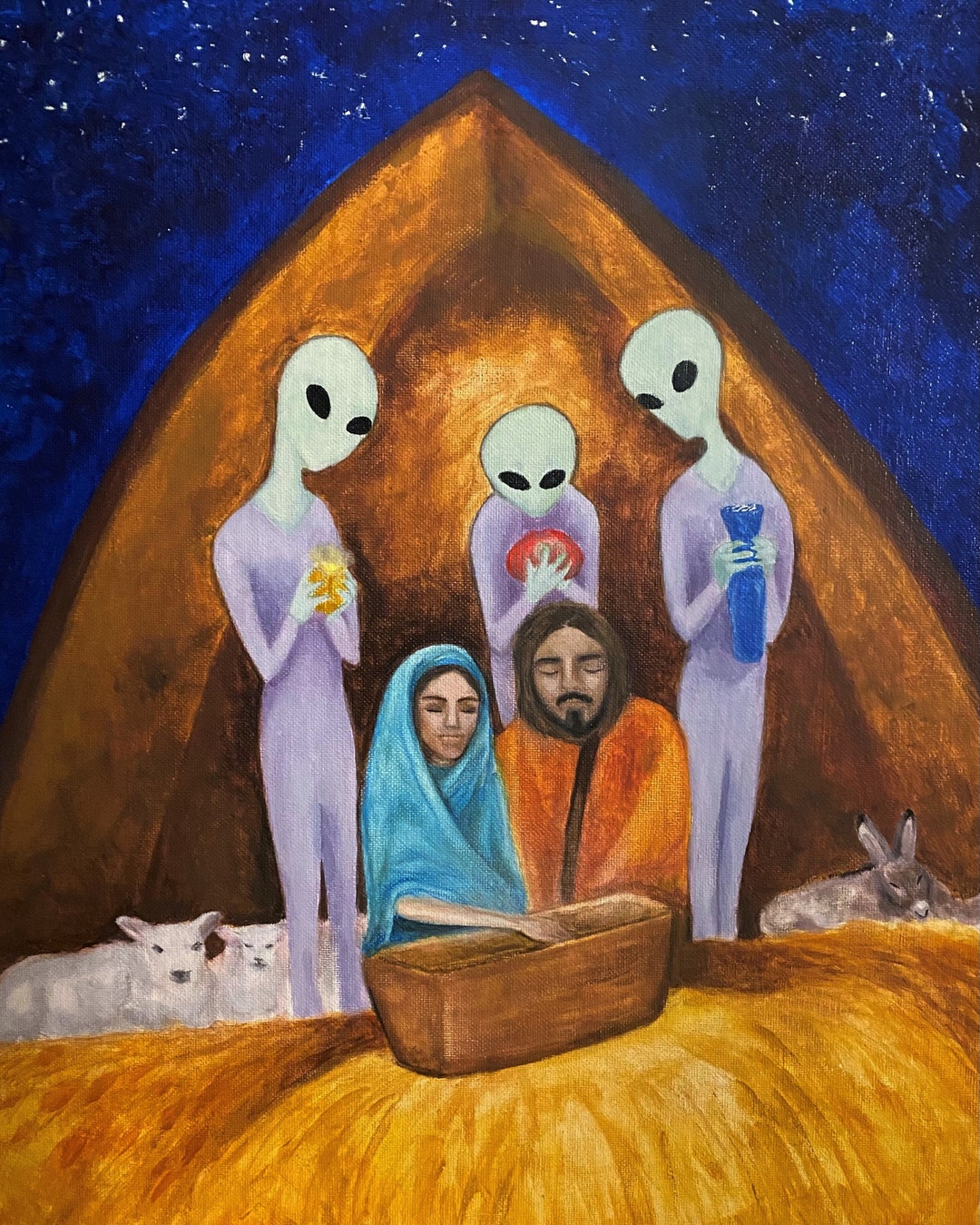 PRINT Alien Christmas - Etsy