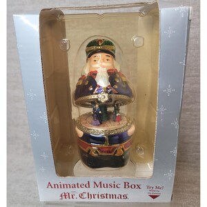 Mr. Christmas 2012 Porcelain Animated Music Box Nutcracker New in Box Old Stock