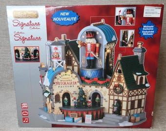 Lemax Ludwig's Wooden Nutcracker Factory Christmas Lights & Sounds NEW  Tested!