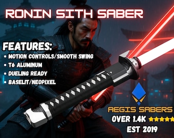 RONIN KATANA- Neopixel Lightsaber - Neopixel, Smooth Swing, Bluetooth