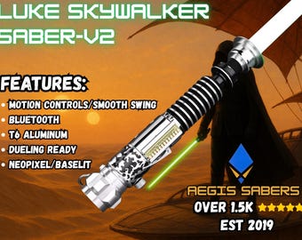 Sable de luz Luke Skywalker ROTJ V2 - Neopixel, balanceo suave, Bluetooth