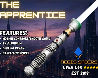 El Aprendiz - Sable de luz - Neopixel//Baselit, Balanceo suave, Bluetooth