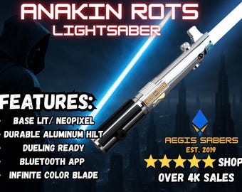 Sable de luz Anakin ROTS Neopixel: balanceo suave, recarga desde la empuñadura