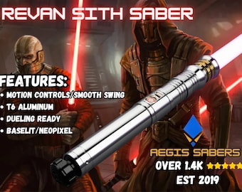 Darth Revan Inspired Neopixel Lightsaber - Neopixel, Smooth Swing, Bluetooth