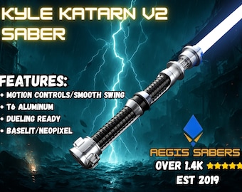 Kyle Katarn Outcast V2-NEOPIXEL LIGHTSABER-premium Sound-in griff aufladen-BlueTooth