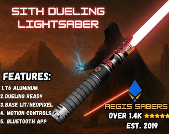Ancient Sith inspired- LIGHTSABER-premium sound-in hilt recharge-bluetooth-smooth swing