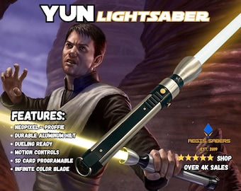 Yun inspired-LIGHTSABER Proffie Neopixel- smooth swing, motion controls