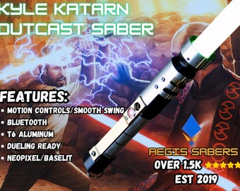 OUTCAST - Neopixel//Baselit LICHTSCHWERT - sanftes Schwingen, Bewegungssteuerung, Bluetooth App