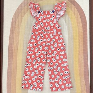 Vintage Healthtex Daisy Print Ruffle Strap Overalls 3t Vintage Health-Tex Overalls Rare Print