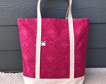 Raspberry Sorbet Canvas Tote