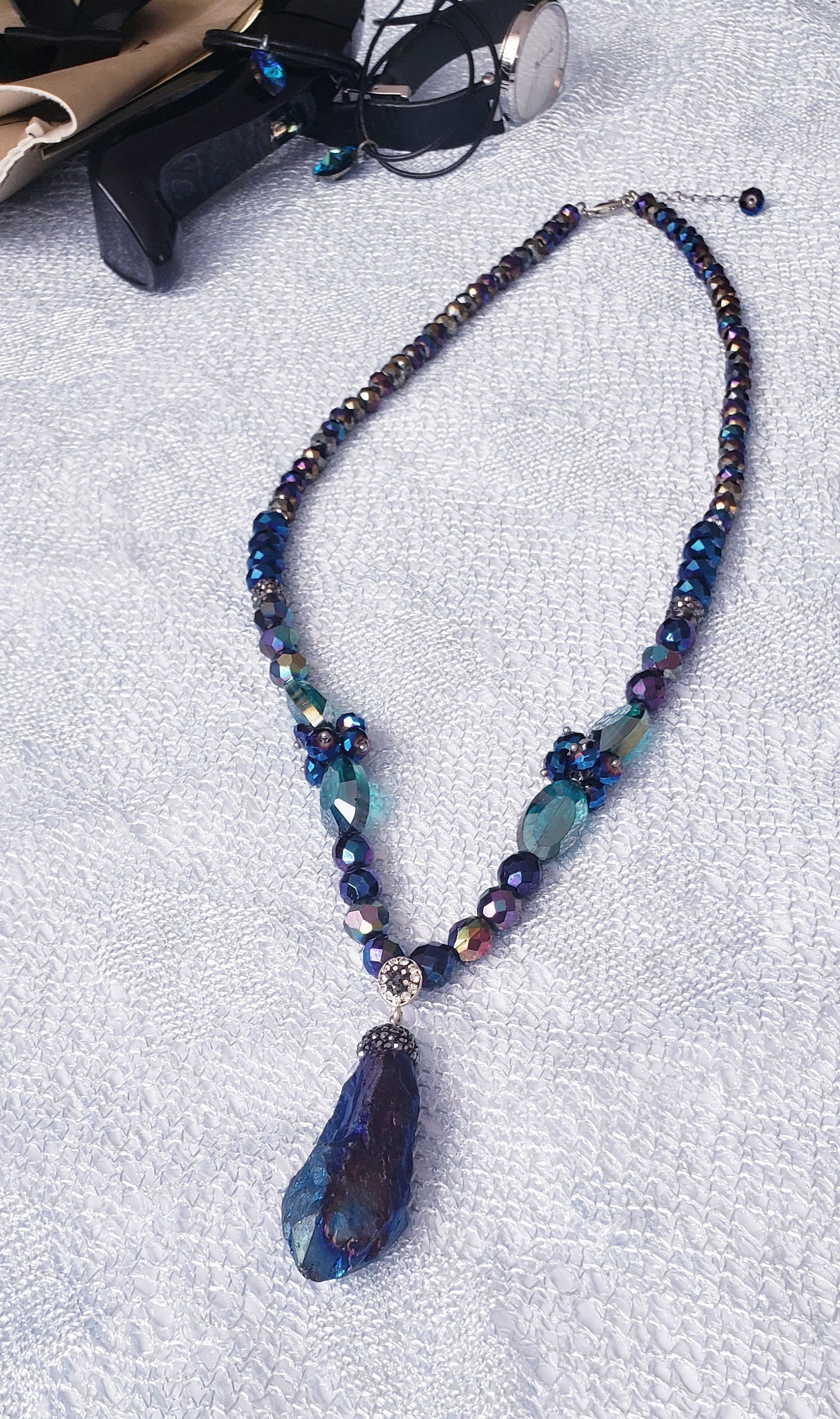 Crystal Necklace Stress & Anxiety Crystal Necklace Handmade Etsy