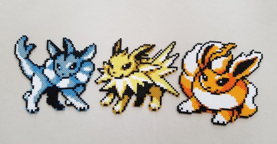 Eevee Evolutions Pokémon Perler Bracelets – Leaky Pixels