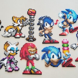 Sonic Advance Style Pixel Perler Bead Art Accessory Display -  Sweden